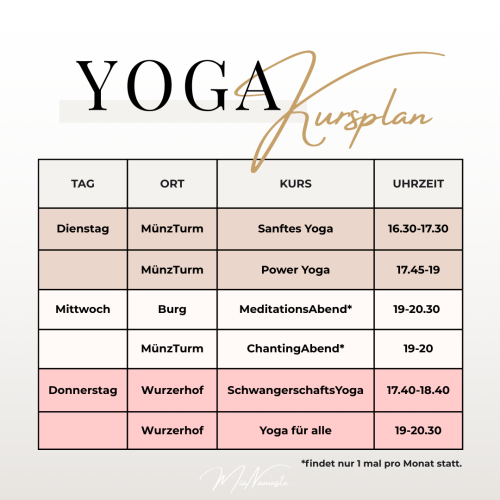 KURSPLAN-YOGA KURSPLAN-YOGA