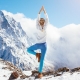 Yogapose in Lech am Arlberg.